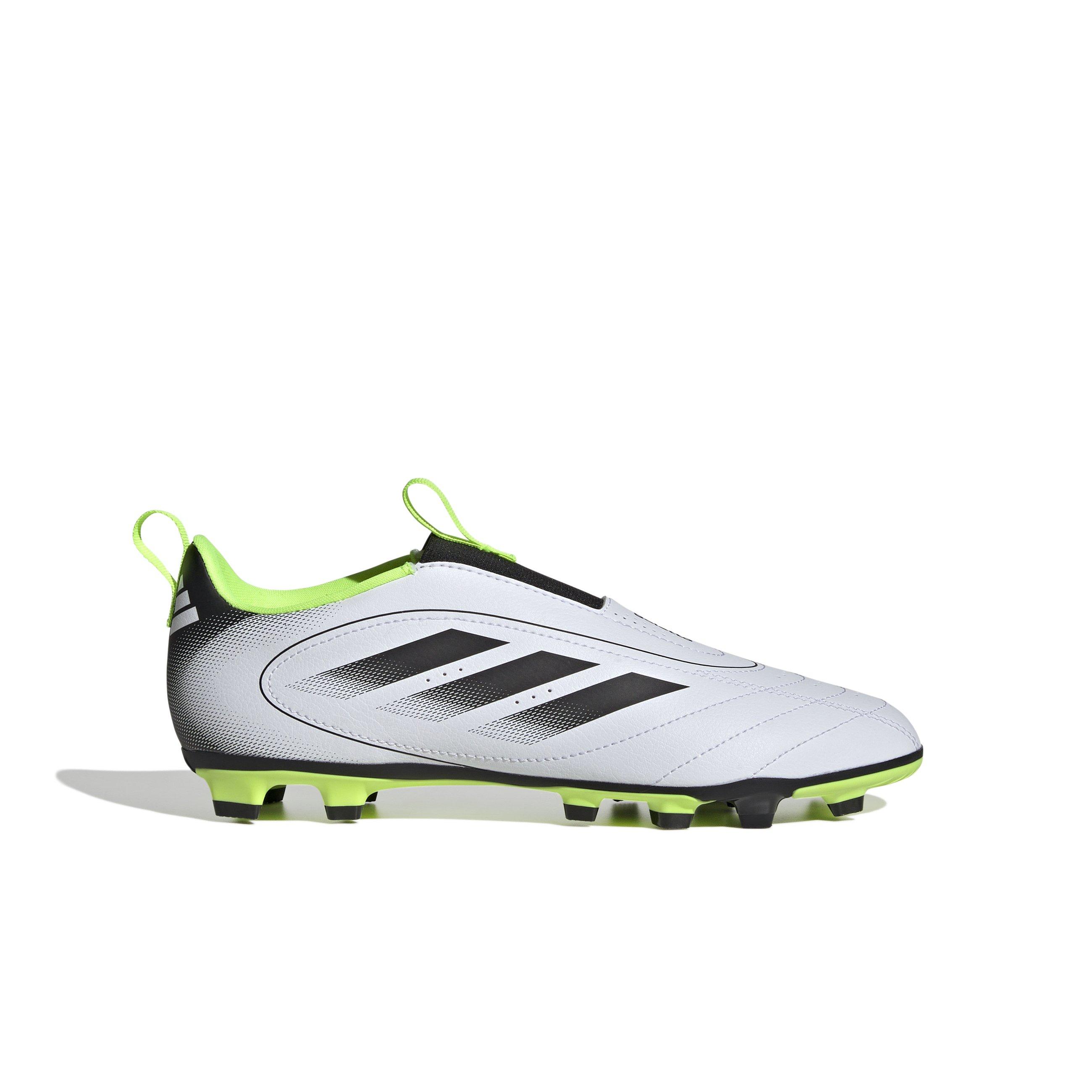 adidas Goletto IX FG/MG "Ftwr White/Core Black/Lucid Lemon" Preschool Kids' Soccer Cleat